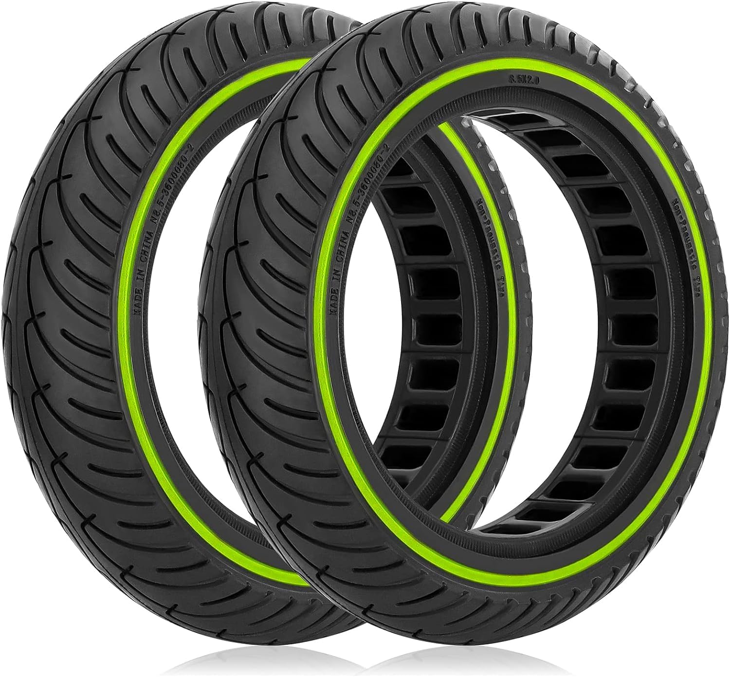 2 Pack Honeycomb Solid Tires (B0BRPKSTX6)