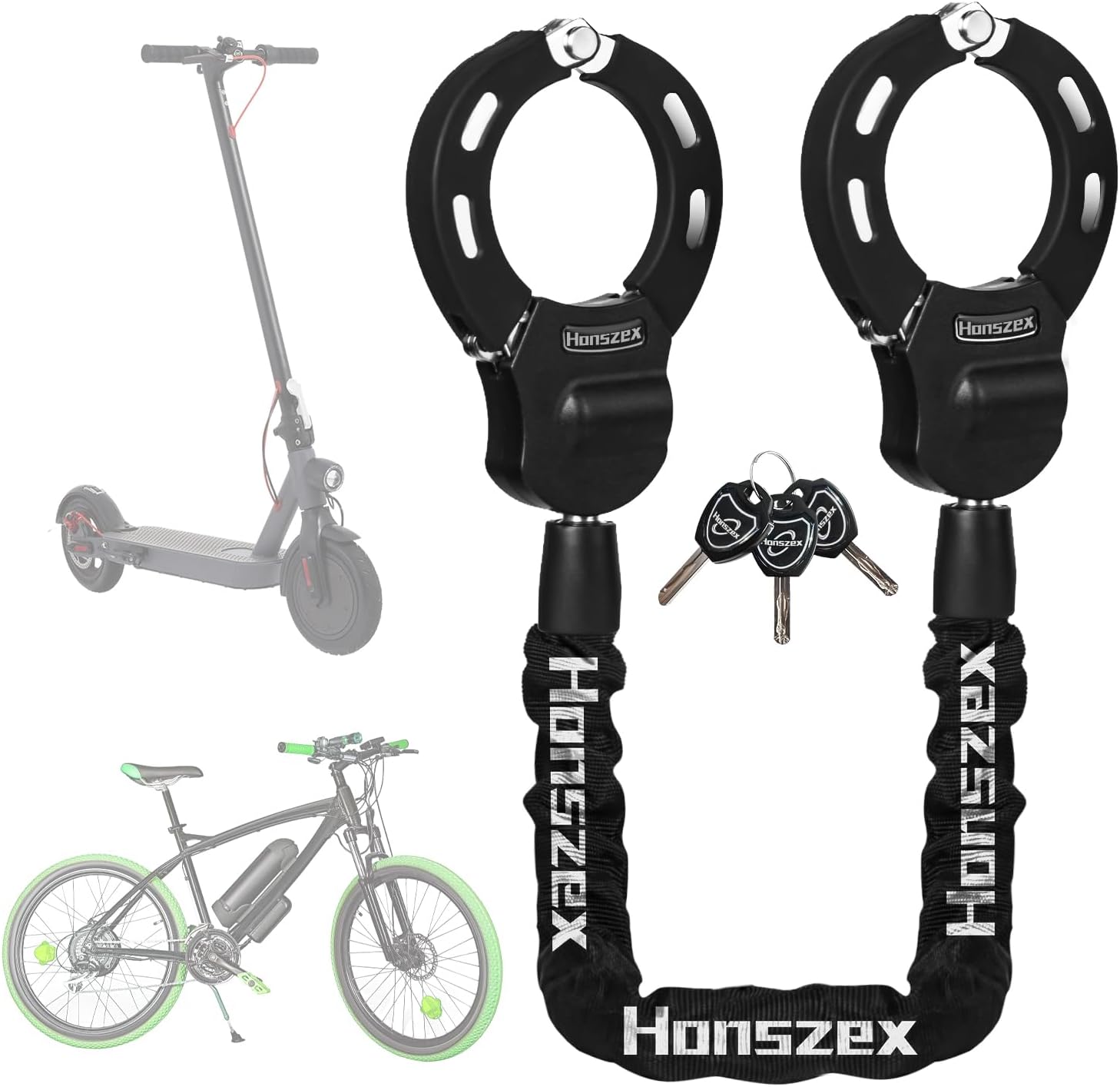 Scooter Lock, Bike Locks High Security with Key (B0CBJJ9S4F)