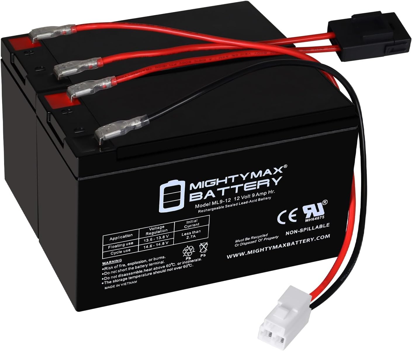 Mighty Max Battery Extended Range Drop in Replacement for 12v Razor Sc (B0DHYMM7B7)