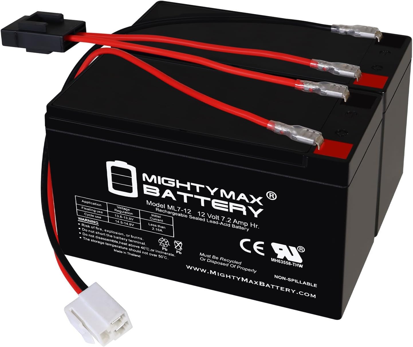 Mighty Max Battery Extended Range Drop in Replacement for 12v Razor Sc (B0DJ9TYNBR)