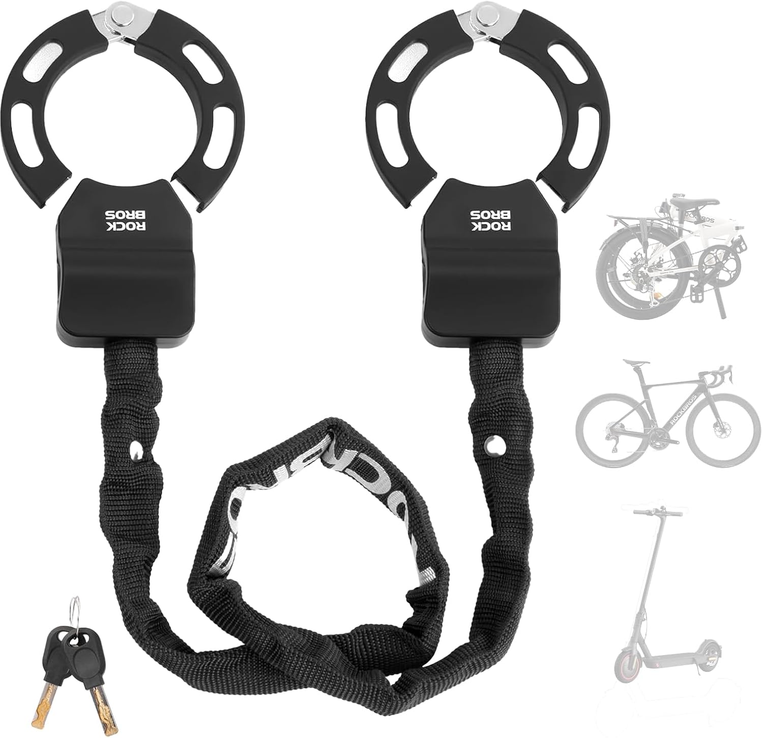 ROCKBROS Bike/Scooter Lock Square Chain Lock (B0G484HKCY)