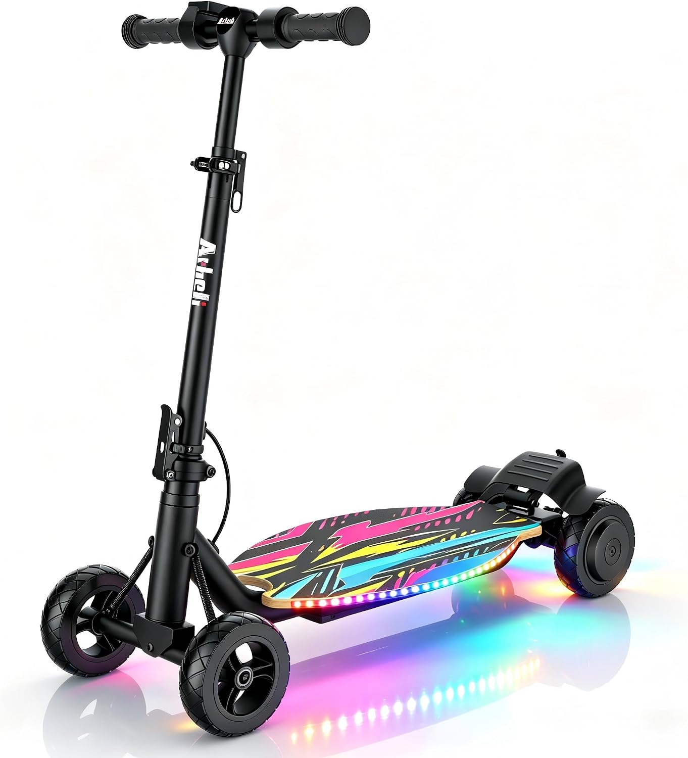 4-Wheel Electric Scooter for Kids 350W Peak Motor, Max 10 MPH &amp; 8.5 Miles